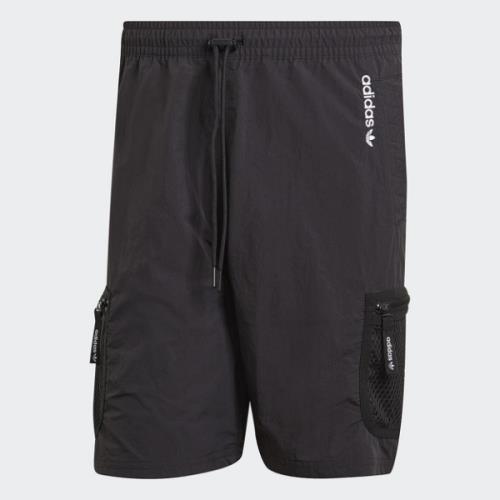 Adidas ADVENTURE 男裝 短褲 休閒 工裝 大口袋 調節拉繩 黑【運動世界】GN2341