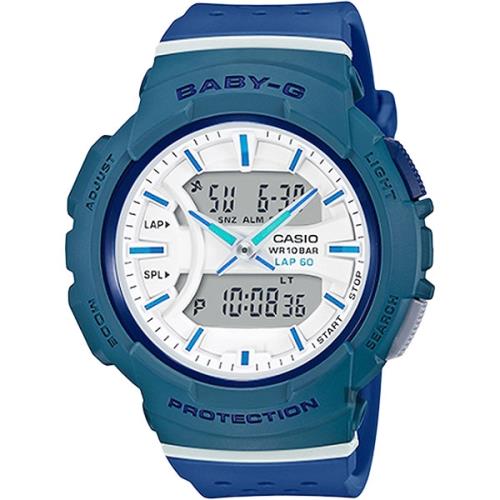 CASIO卡西歐 Baby-G 慢跑粉彩手錶-土耳其藍(BGA-240-2A2DR)