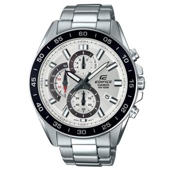 【CASIO 卡西歐】EDIFICE 三眼計時賽車男錶 不鏽鋼錶帶 防水100米 日期顯示(EFV-550D-7A)