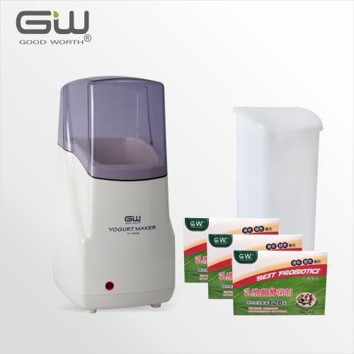 GW 水玻璃 優格製造機Y-1000 超值全配組(45包菌粉+優格機+發酵杯)
