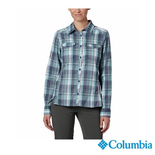 Columbia 哥倫比亞 女款 - UPF40快排長袖襯衫-深藍 UAK14980NY