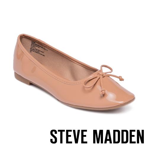 STEVE MADDEN-ELDORA 氣質款 蝴蝶結漆皮平底女鞋-粉色