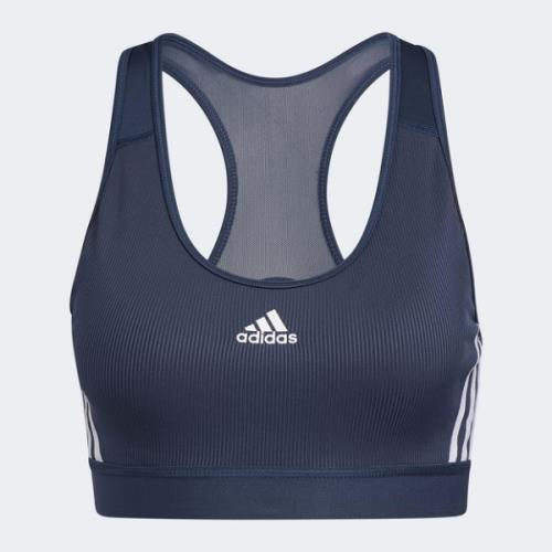 Adidas BELIEVE THIS 女裝 運動內衣 吸汗快乾 工字背 鏤空 可拆卸 藍【運動世界】GM2963