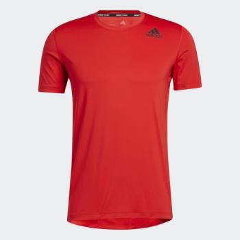 ADIDAS TECHFIT 男裝 短袖 慢跑 訓練 背面拼接網布 透氣 基本 紅【運動世界】GL9880