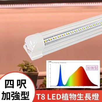 君沛 3入組 T8 4呎 25W 加強型光譜一體式植物燈管 植物生長燈