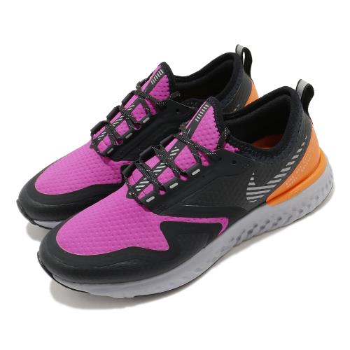 Nike 慢跑鞋 Odyssey React 運動 女鞋 輕量 舒適 避震 防潑水 路跑 健身 黑 粉 BQ1672600 [ACS 跨運動]