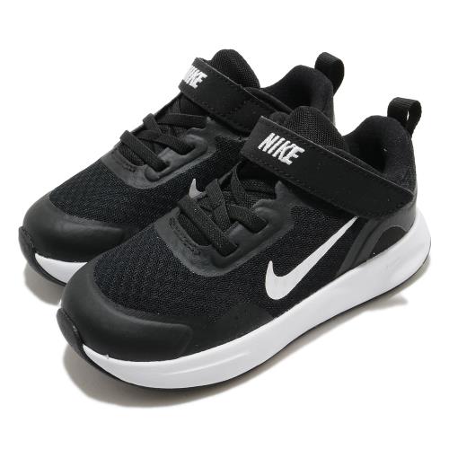 Nike 慢跑鞋 WearAllDay 運動 童鞋 輕量 透氣 舒適 避震 球鞋 小童 黑 白 CJ3818002 [ACS 跨運動]
