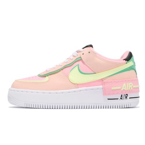 Nike 休閒鞋AF1 Shadow 運動女鞋基本款舒適簡約厚底拼接穿搭粉綠CU8591601 [ACS 跨運動]|休閒運動鞋|ETMall東森購物網