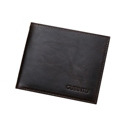 古賓圖 復古真皮錢包皮夾咖啡色 GT0364BR
