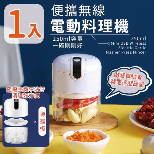 家適帝-便攜無線電動料理機/免手拉切菜機(1入)