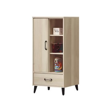 Boden-美娜2尺開放式單門單抽中展示櫃多功能收納置物櫃書櫃