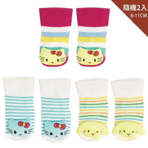 嬰幼兒襪子學步襪立體可愛貓咪狗狗款8~11cm隨機2入組 35-100【卡通小物】