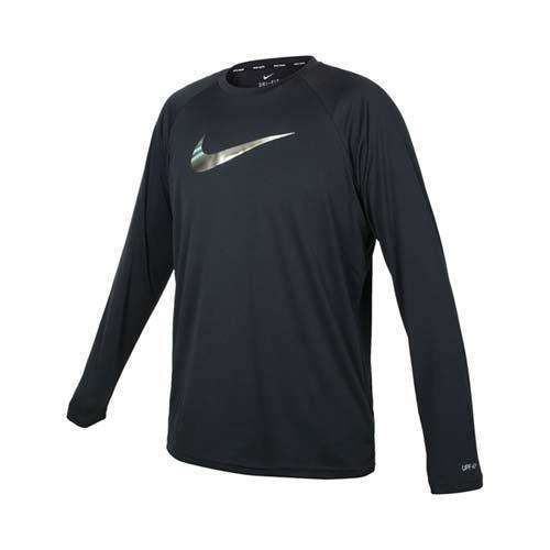 NIKE SWIM男成人長袖防曬衣-DRI-FIT 抗UV 運動 游泳 T恤