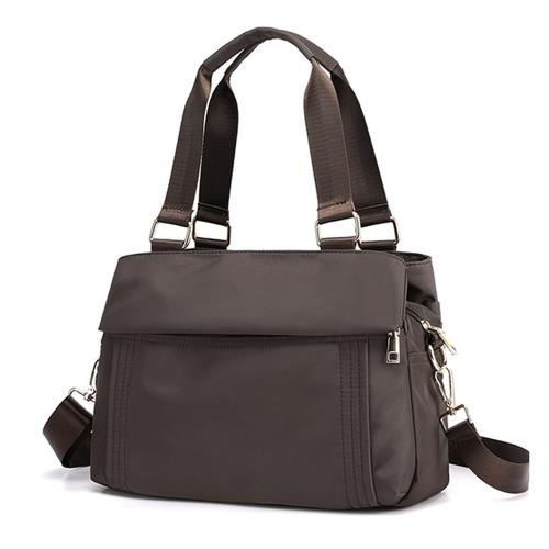 Acorn*橡果-新款多隔層防水包斜背包手提包側肩包水餃包6526(棕色)