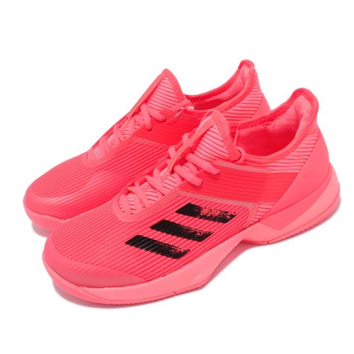 adidas 網球鞋 Adizero Ubersonic 3 女鞋 愛迪達 避震 支撐 包覆 運動 球鞋 粉 黑 FX1828 [ACS 跨運動]