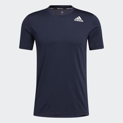 ADIDAS TECHFIT 男裝 短袖 慢跑 訓練 背面拼接網布 透氣 基本 藍【運動世界】GL9881