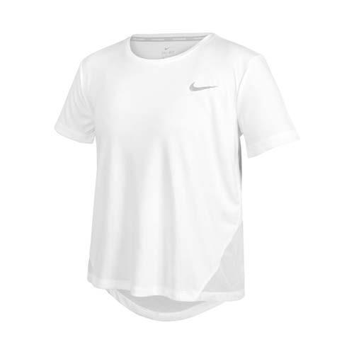 NIKE 女短袖T恤-DRI-FIT 慢跑 路跑 運動 上衣 反光