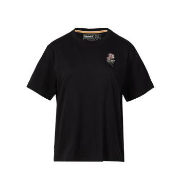 Timberland 女款黑色圓領短袖T恤 A25FD001