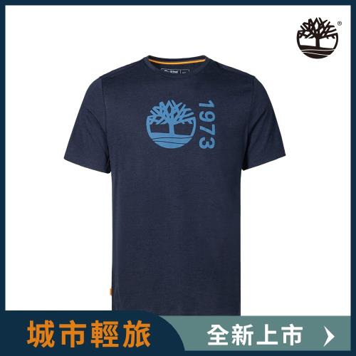 Timberland 男款深寶石藍1973 LOGO短袖T恤A4352433