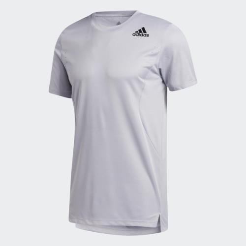 Adidas HEAT.RDY 男裝 短袖 慢跑 訓練 吸汗快乾 兩側開衩 局部透氣孔 灰藍【運動世界】GL7295