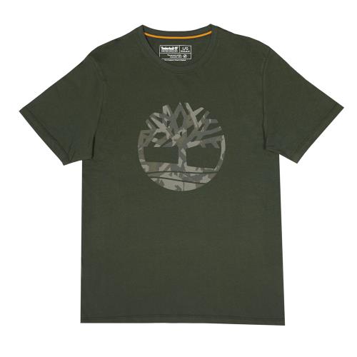 Timberland 男款墨綠色TREE LOGO短袖T恤A2EW6U31