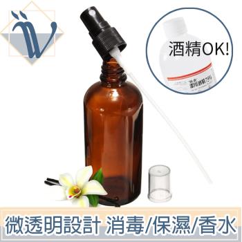 Viita 防疫清潔戶外隨身消毒液/保濕水分裝噴霧瓶 棕100ml/2入