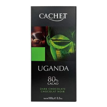 凱薩80%烏干達可可豆醇黑巧克力100g【愛買】