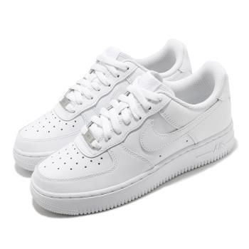 Nike 休閒鞋 Air Force 1 07 運動 女鞋 經典款 AF1 皮革 質感 穿搭 全白 DD8959100 [ACS 跨運動]