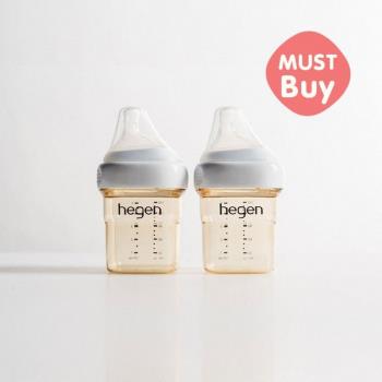 hegen 金色奇蹟PPSU多功能方圓型寬口奶瓶 雙瓶組-150ml