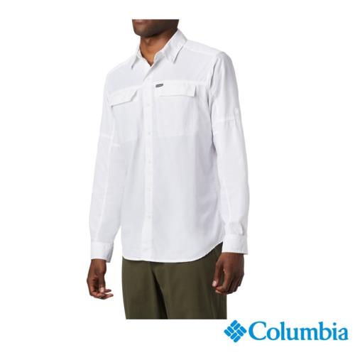 Columbia 哥倫比亞 男款-UPF50快排長袖襯衫-白色 UAE06510WT