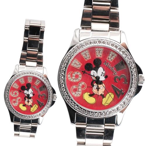 迪士尼米奇施華洛世奇鑽手錶情人禮物 16-015【卡通小物】 