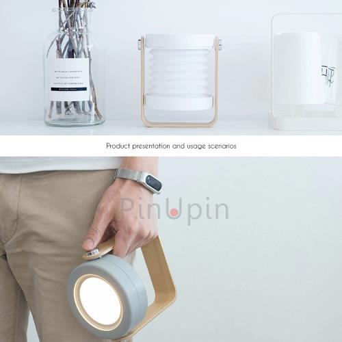 PinUpin 文創手電筒露營照明伸縮燈籠燈 三段調光手提LED小夜燈  (3色可選)
