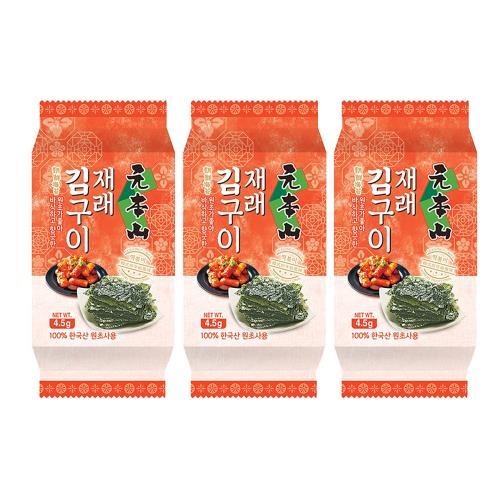 【元本山】朝鮮海苔 韓式炒年糕風味(10枚x3包)