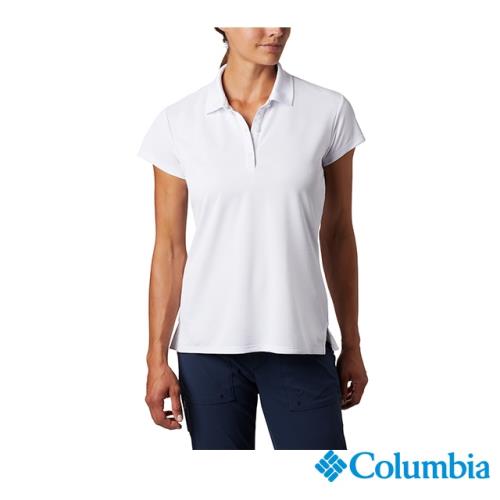 Columbia 哥倫比亞 女款-UPF50快排Polo衫-白色 UFL60870WT