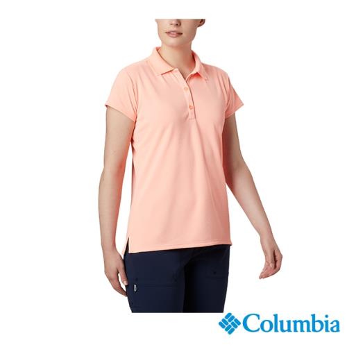 Columbia 哥倫比亞 女款-UPF50快排Polo衫-粉紅 UFL60870PK