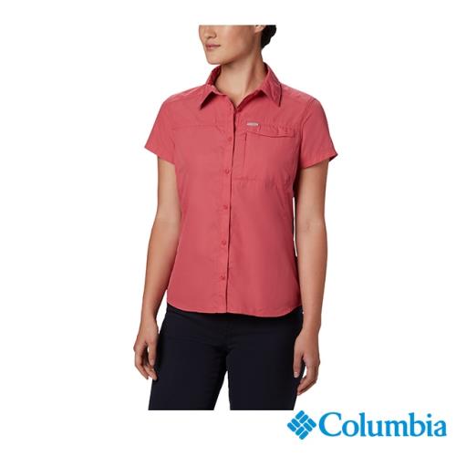 Columbia 哥倫比亞 女款 -UPF50快排短袖襯衫-玫瑰紅 UAR26540RO