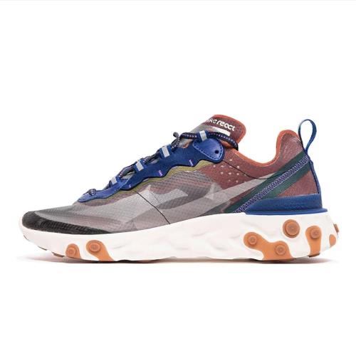 NIKE React Element 87 咖啡藍AQ1090-200|會員獨享好康折扣活動|慢跑鞋