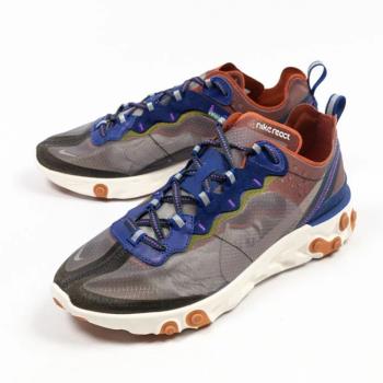 NIKE React Element 87 咖啡 藍 AQ1090-200