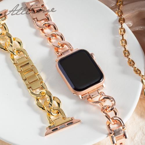 Apple watch通用錶帶小香風金屬鍊錶帶│ALLTIME │完全計時│