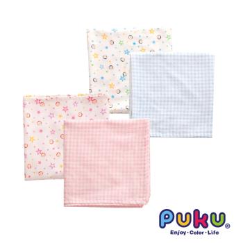 【PUKU藍色企鵝】透氣紗布包巾被2入-120*120cm 水色/粉色