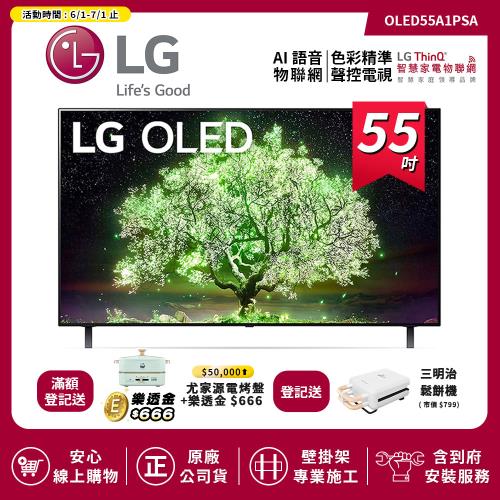 【LG 樂金】55吋 OLED 入門-A1系列 AI 4K 物聯網電視 OLED55A1PSA (送基本安裝)
