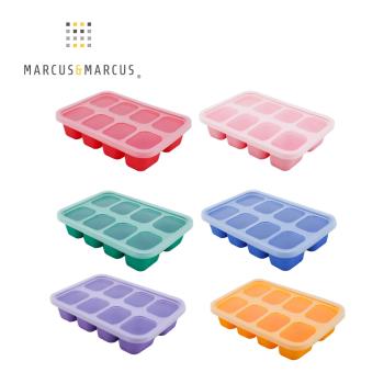 【MARCUS&MARCUS】動物樂園造型矽膠副食品分裝儲存盒-8格30ml(多色任選)