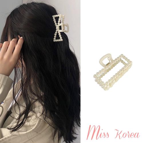 【MISS KOREA】韓國設計法式復古唯美珍珠氣質抓夾 鯊魚夾 髮夾 (5款任選)