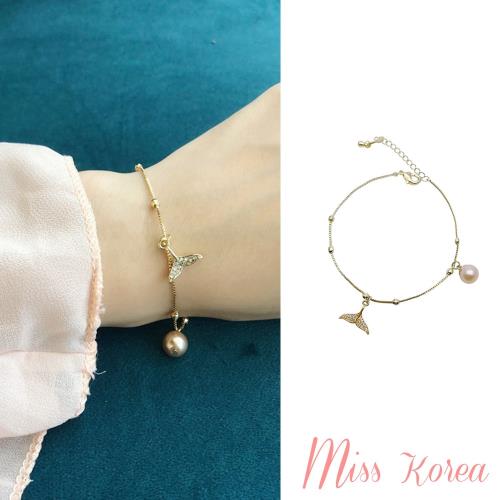 【MISS KOREA】韓國設計優雅美人魚尾氣質珍珠手鍊