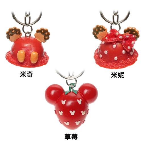 迪士尼米奇米妮草莓餅乾造型鑰匙圈鎖圈掛飾 29166579【卡通小物】