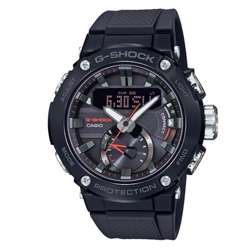 CASIO G-SHOCK 太陽能藍芽雙顯腕錶 GST-B200B-1A