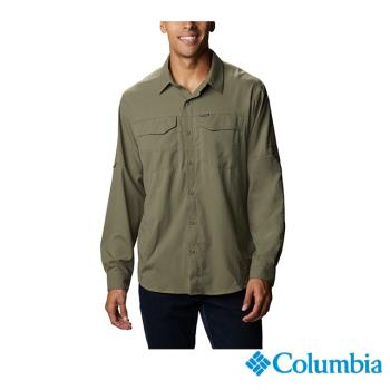 Columbia 哥倫比亞 男款-UPF40快排長袖襯衫-軍綠 UAE15680AG