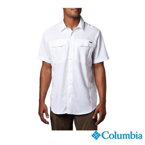 Columbia 哥倫比亞 男款-UPF40快排短袖襯衫-白色 UAE15670WT