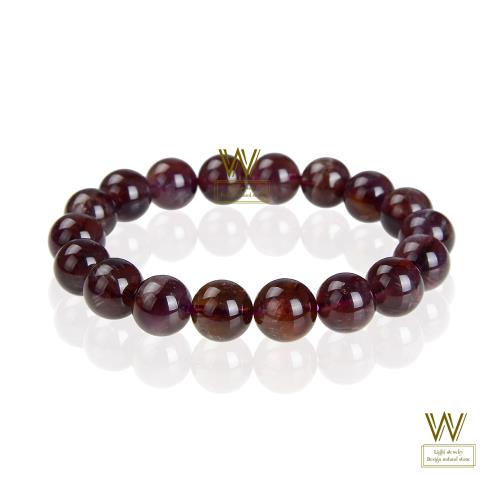 【w-jewelry】頂級3A紫茶晶手珠(110013137）