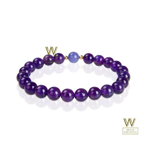 【w-jewelry】好運財氣紫水晶手珠8MM(110013133)
